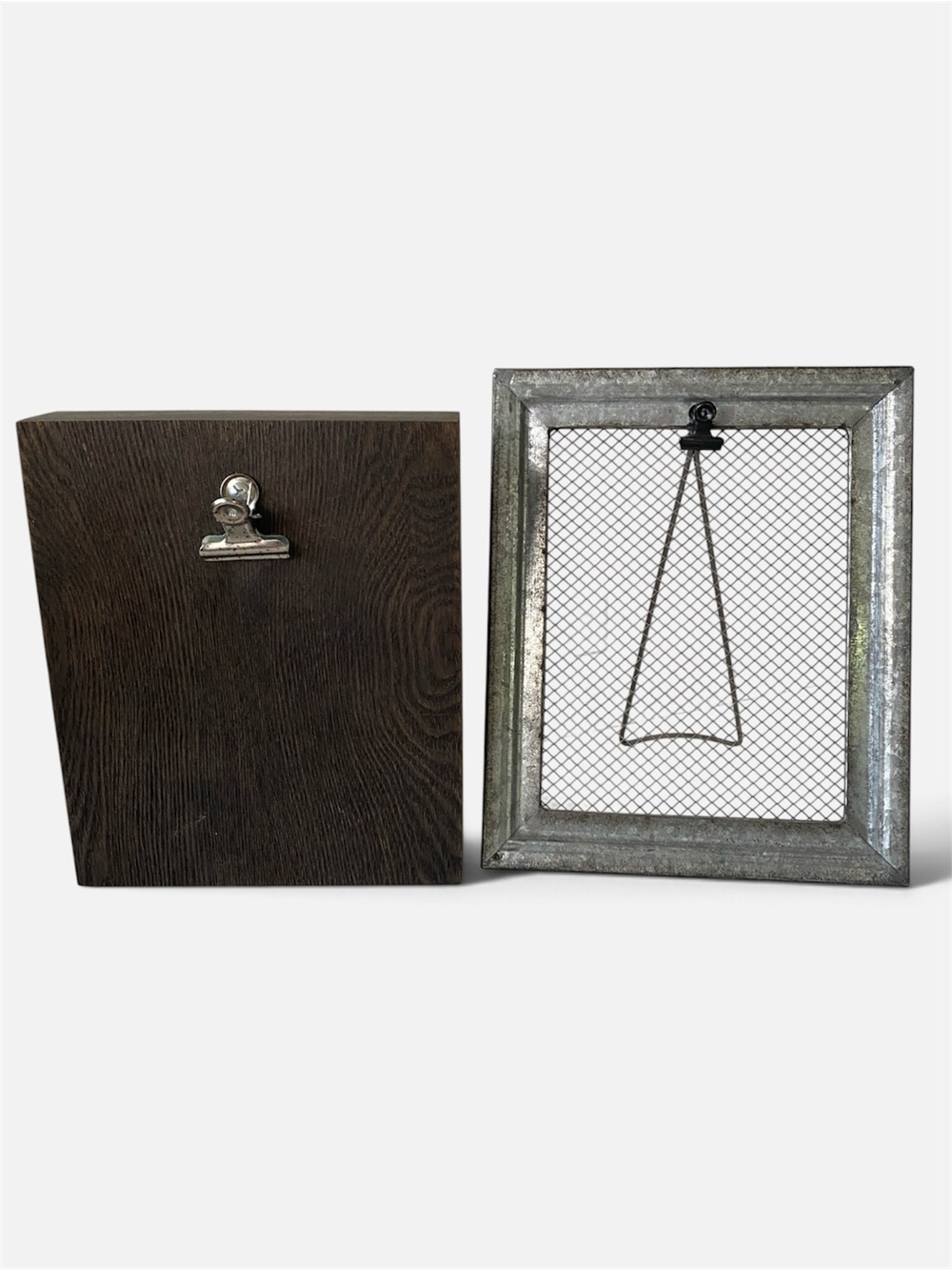 Rustic Wood & Galvanized Metal Clipboard Frames